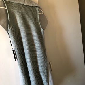 Baby blue fuzzy long cardigans